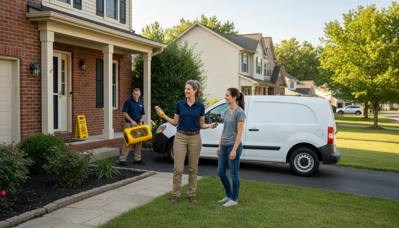 Residential water damage restoration in Long Lane, MO
